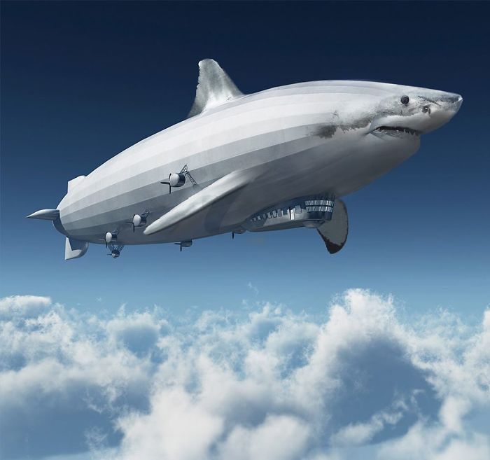 animals photoshopped - zeppelin airship - Totem