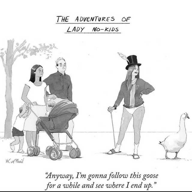 adventures of lady no kids cartoon - The Adventures Of Lady NoKids "Anyway, I'm gonna this goose for a while and see where I end up."