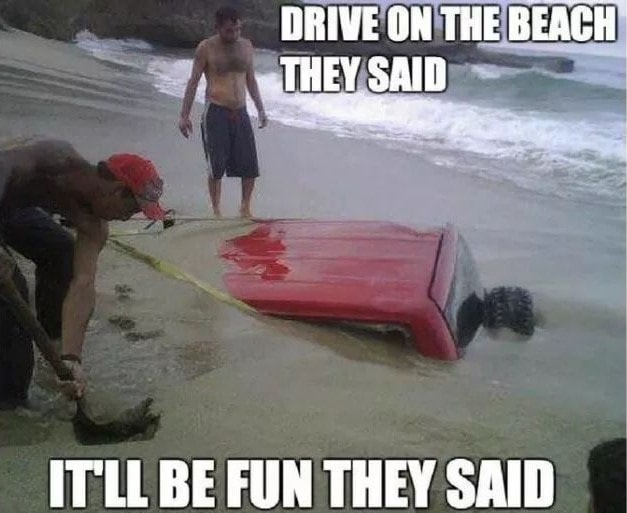 they said meme - Drive On The Beach They Said It'Ll Be Fun They Said