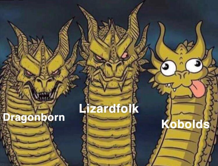 dnd barbarian memes - Lizardfolk Dragonborn Kobolds Peso