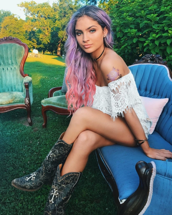 sexy girl color hair