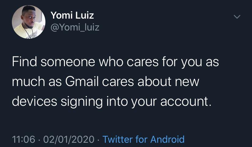 incorrect primarch quotes - Yomi Luiz Find someone who cares for you as much as Gmail cares about new devices signing into your account. . 02012020 Twitter for Android
