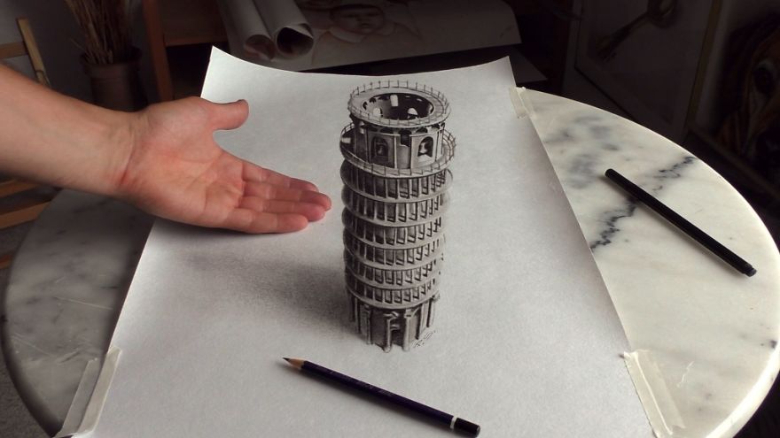 3d illusion drawings - Adhern Aten