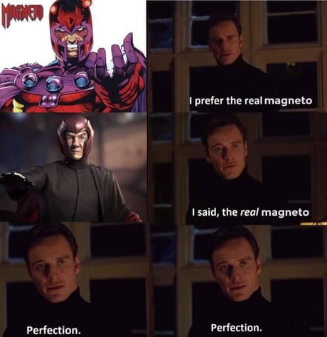 magneto perfection meme - I prefer the real magneto I said, the real magneto Perfection. Perfection.