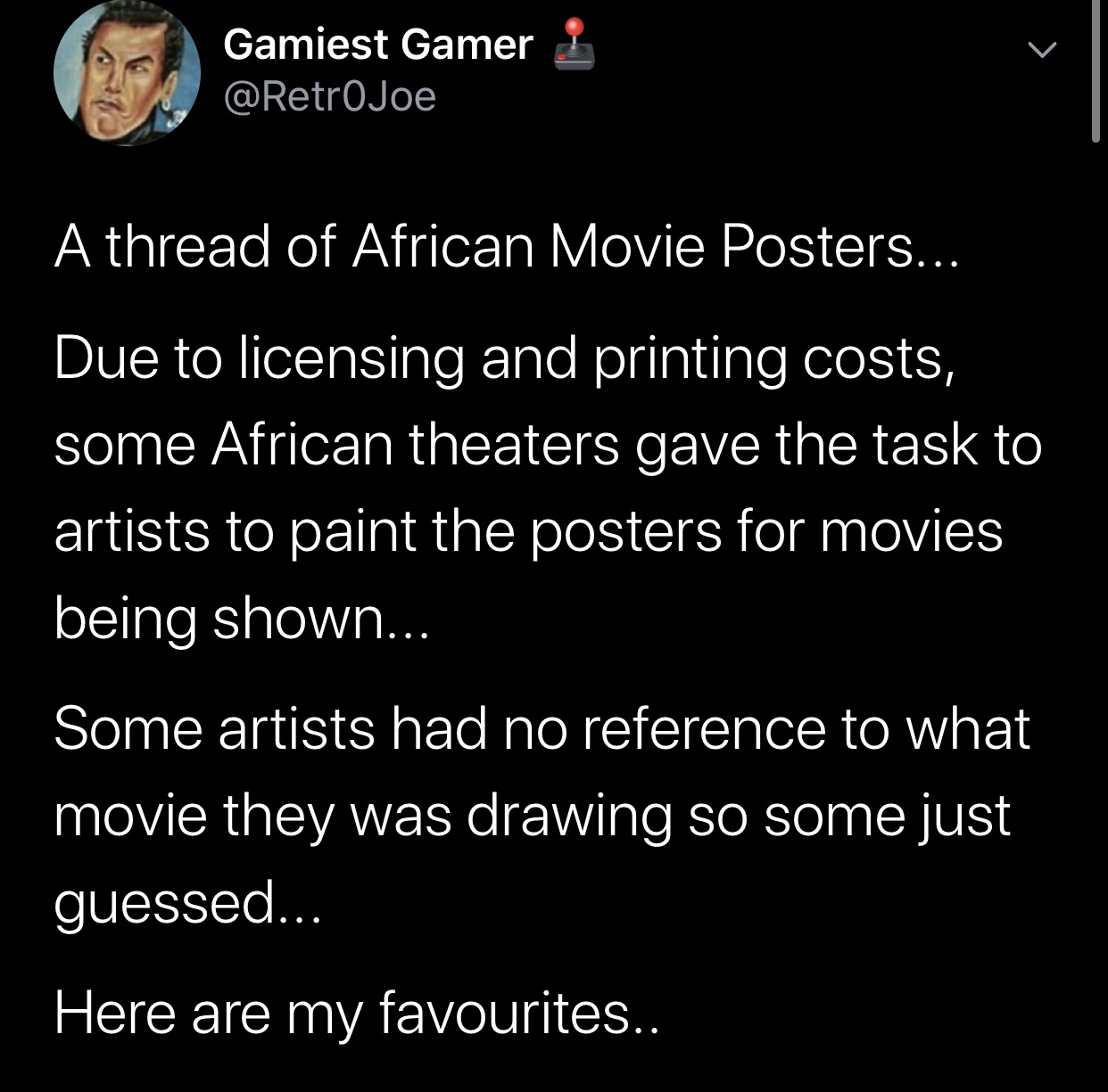 point - Gamiest Gamer I A thread of African Movie Posters... Due to licensing and printing costs, some African theaters gave the task to artists to paint the posters for movies being shown... Some artists had no reference to what movie they was drawing so