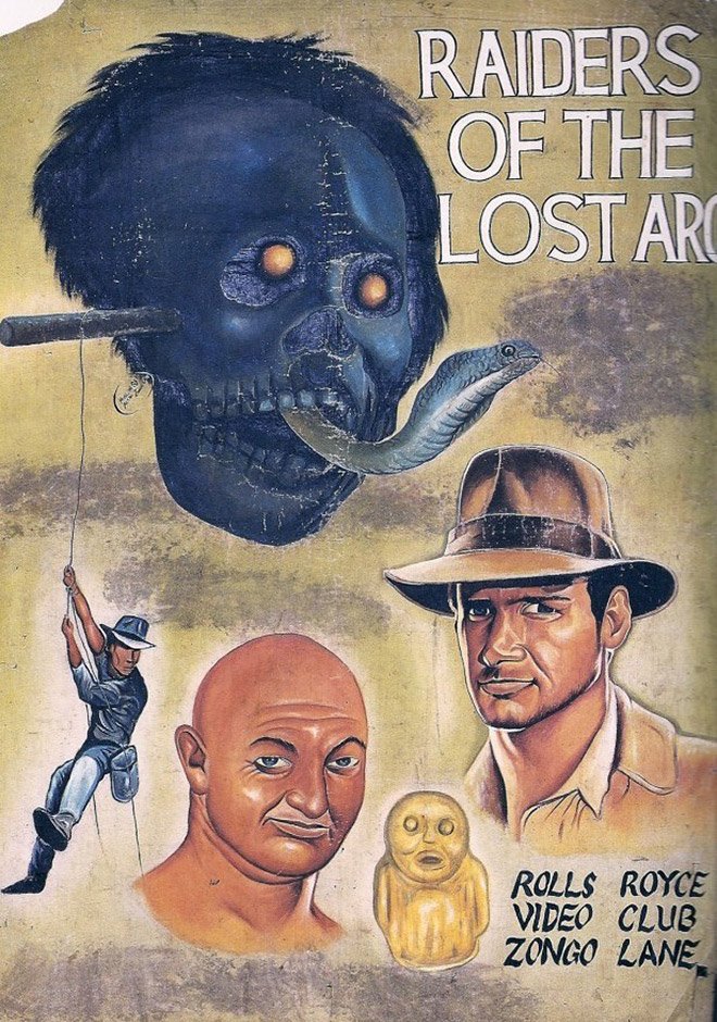 movie posters from africa - Raiders Of The Lost Aro Rolls Royce Video Club Zongo Lane