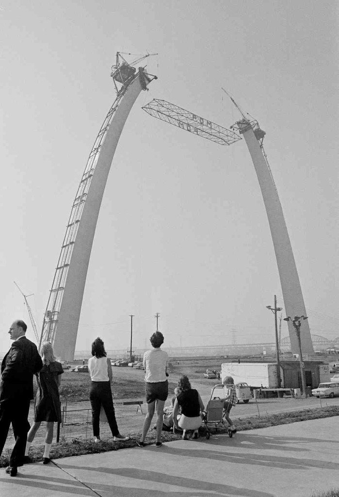 St. Louis arch around 1965.