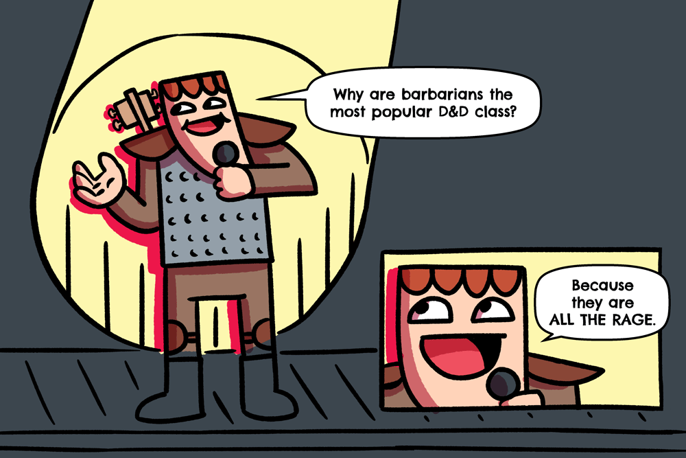 dungeons and dragons memes - Why are barbarians the most popular D&D class? Because they are All The Rage.