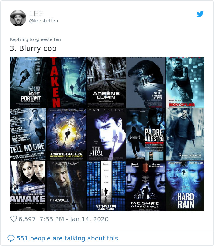 similar movie poster - Lee 3. Blurry cop Hussell Howe The Promuover Sa Femme About Portant In Rol Treo Gavate Arsene Lupin Next Three Days Body Of Everyone Tom Cruise Ilagrote Les Moto Padre Nuestro "One Of This Summer Most Satisfying Move Operace Tell No