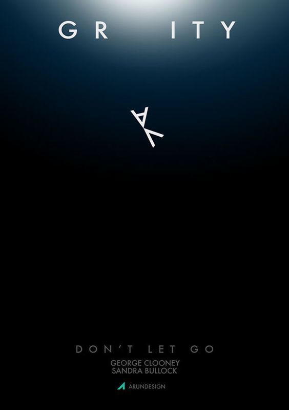 gravity graphic design - Gr Ity Az Don'T Let Go George Clooney Sandra Bullock A Arundesign