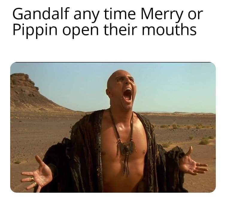 imhotep - Gandalf any time Merry or Pippin open their mouths