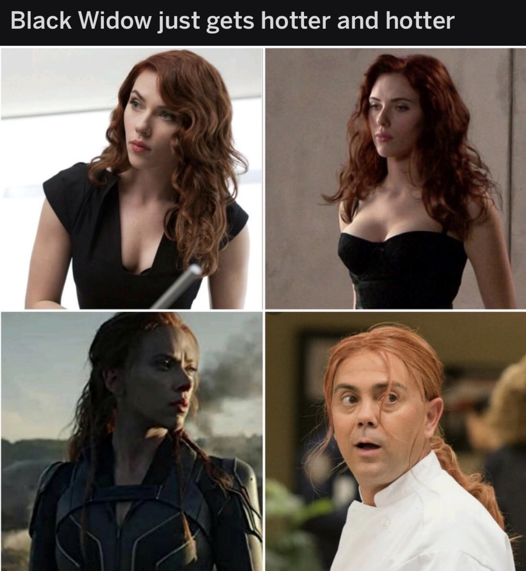 long hair - Black Widow just gets hotter and hotter