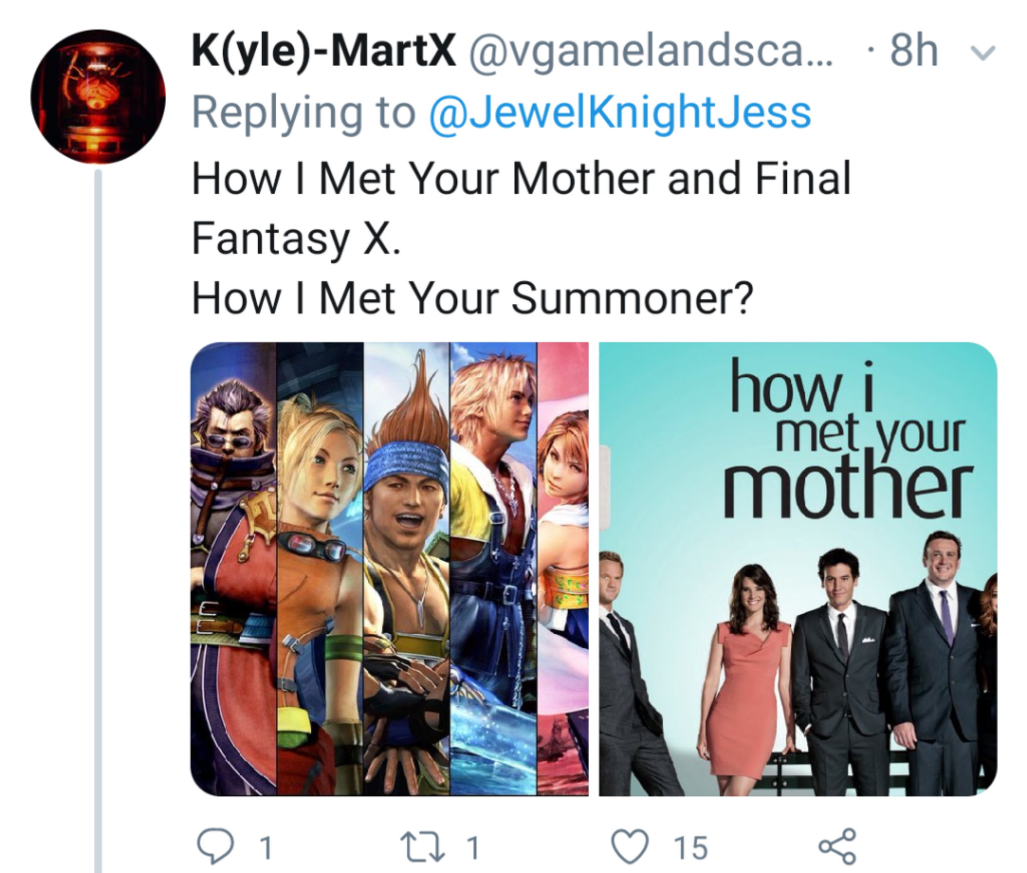 presentation - KyleMartx... 8h How I Met Your Mother and Final Fantasy X. How I Met Your Summoner? how i met your mother 9 1 221 15