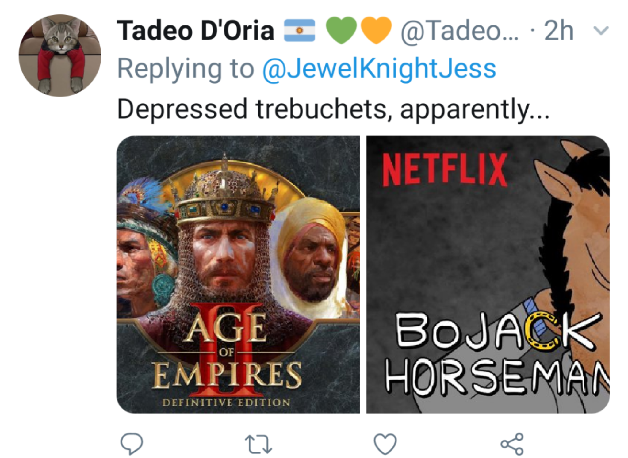 netflix - Tadeo D'Oria I ... 2h Depressed trebuchets, apparently... Netflix Age Empires Bojack Horseman Definitive Edition C2