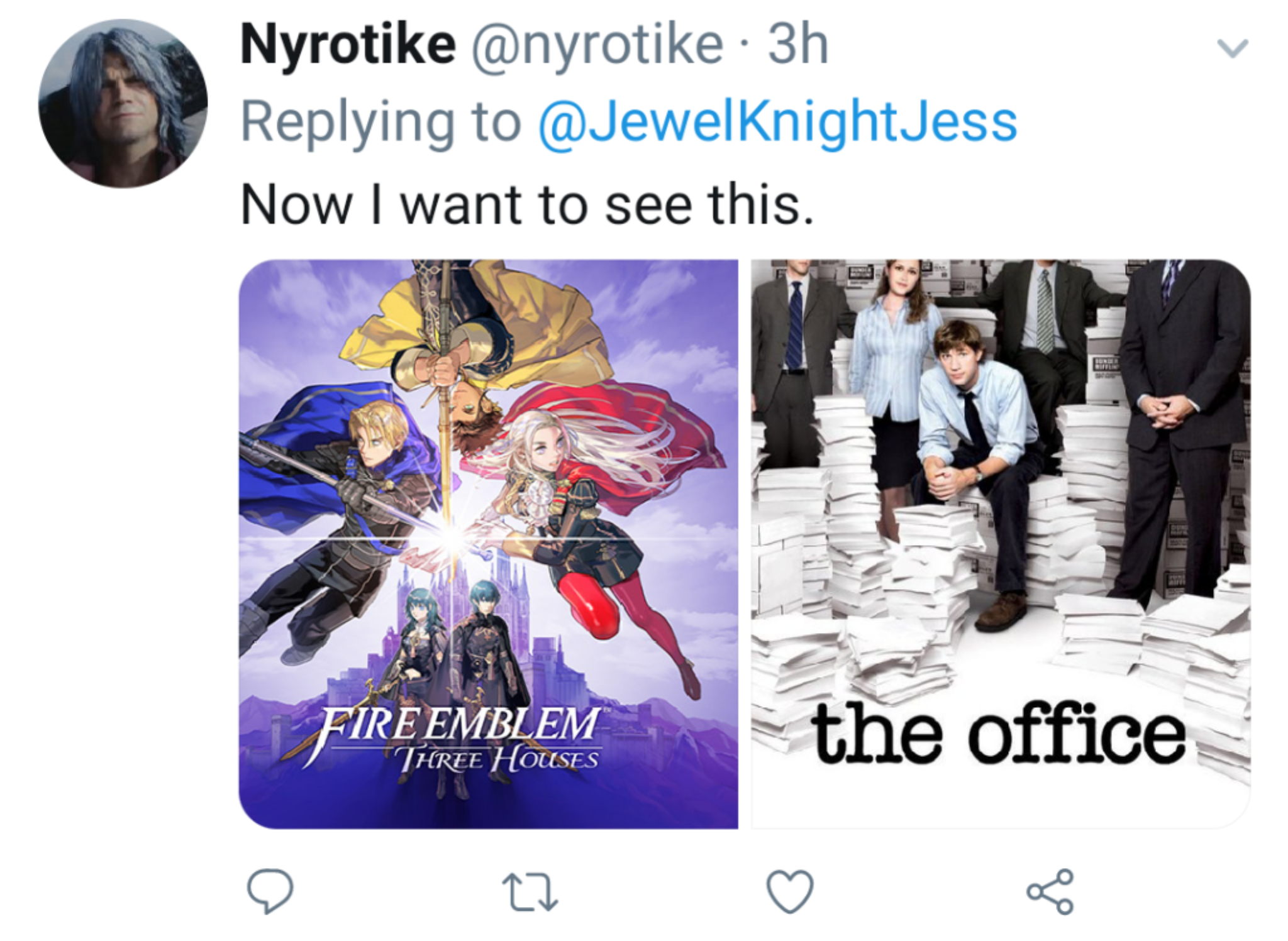 media - Nyrotike 3h Now I want to see this. Fire Emblem Three Houses the office