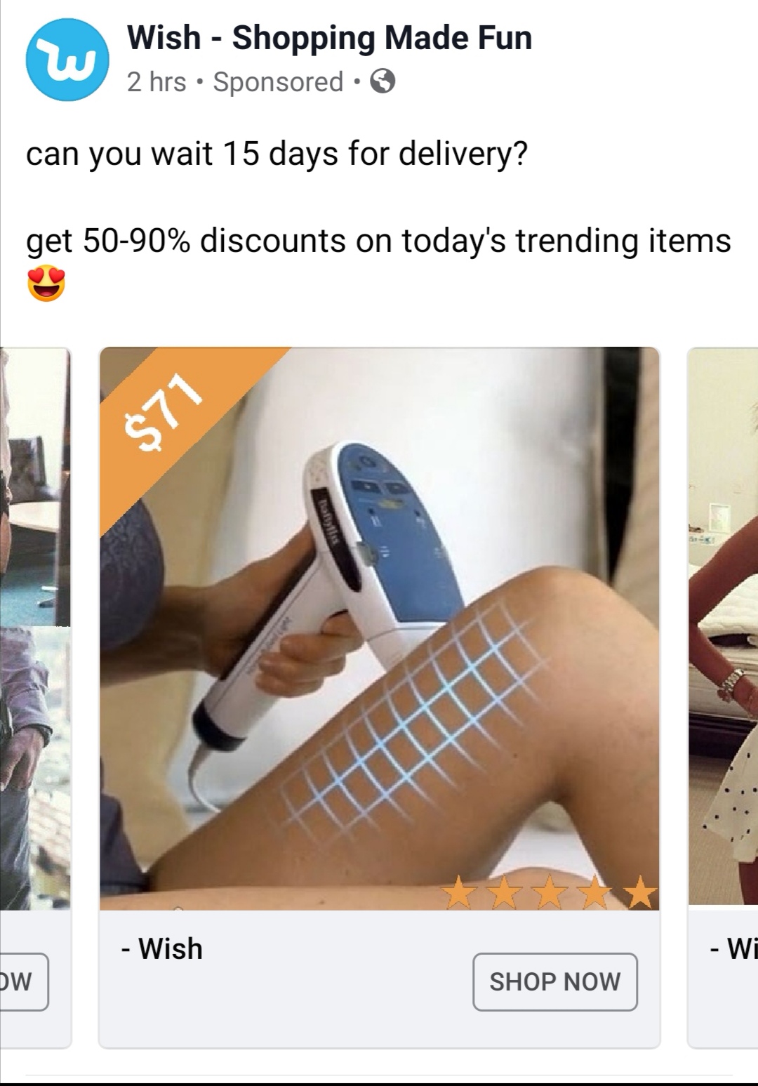 wish ads funny - Wish Shopping Made Fun 2 hrs Sponsored can you wait 15 days for delivery? get 5090% discounts on today's trending items $71 Wish Wi Dw Shop Now