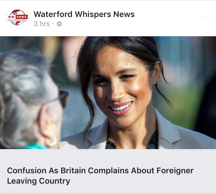 www. Waterford Whispers News 3 hrs. Confusion As Britain Complains About Foreigner Leaving Country