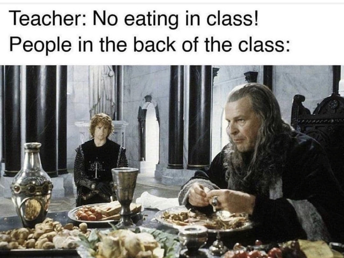 teacher no eating in class - Teacher No eating in class! People in the back of the class