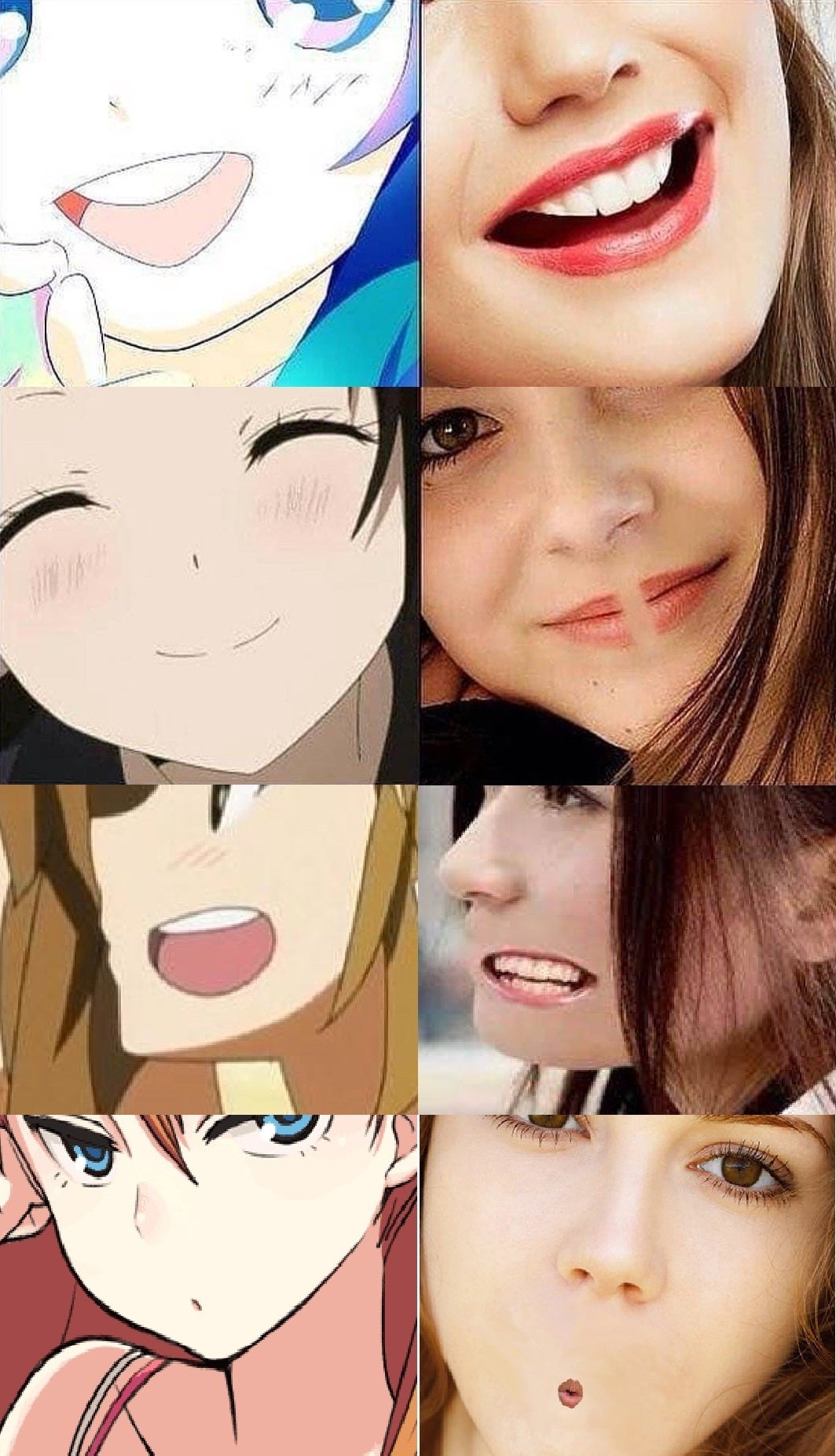 anime faces in real life