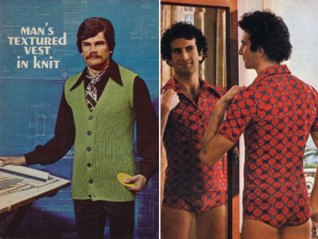 70s fashion ads - Man'S Textures Vest In Knit Sa Cr