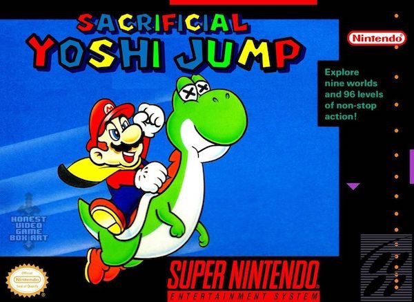 honest video game covers - super mario world jpg - Sacrificial Hi Jump Nintendo Explore nine worlds and 96 levels of nonstop action! Honest Lideo Game Bor Art Super Nintendo. Entertainment System