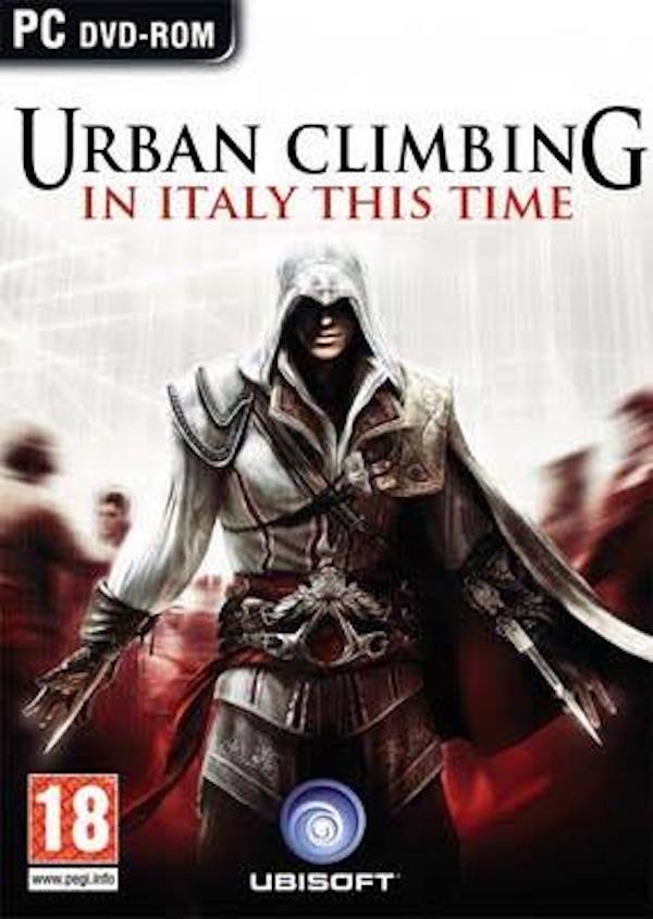 honest video game covers - Pc DvdRom Urban Climbing In Italy This Time Ubisoft