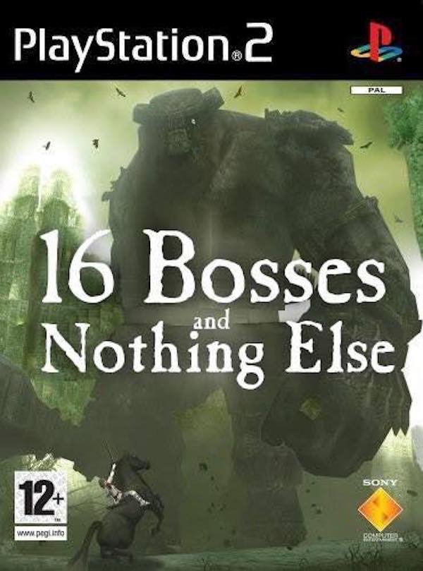 honest video game covers - playstation 2 - PlayStation 2 16 Bosses Nothing Else and