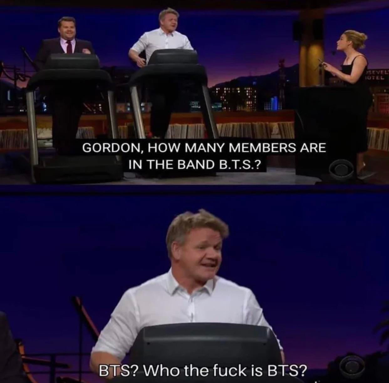 speech - Totel Gordon, How Many Members Are In The Band B.T.S.? Bts? Who the fuck is Bts?