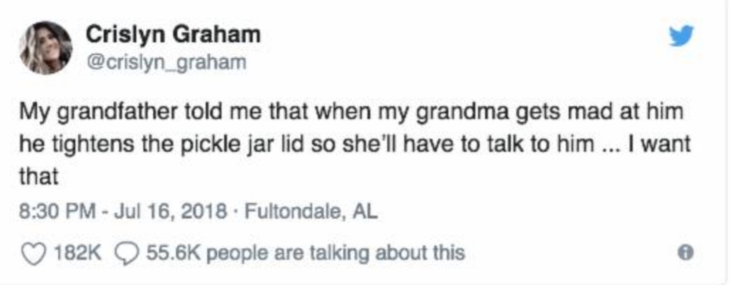 my cum is green - Crislyn Graham My grandfather told me that when my grandma gets mad at him he tightens the pickle jar lid so she'll have to talk to him ... I want that Fultondale, Al people are talking about this
