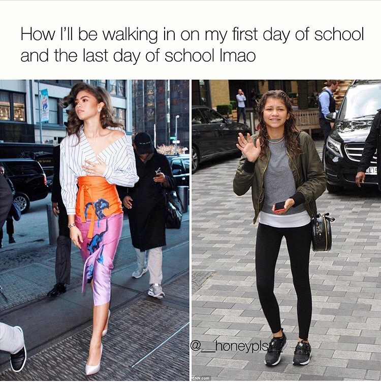 jeans - How I'll be walking in on my first day of school and the last day of school Imao CL16 Enn.com