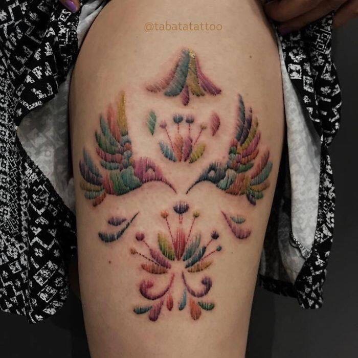 embroidered tattoo