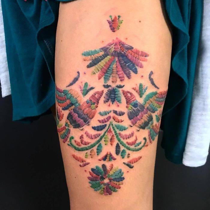 embroidery tattoo