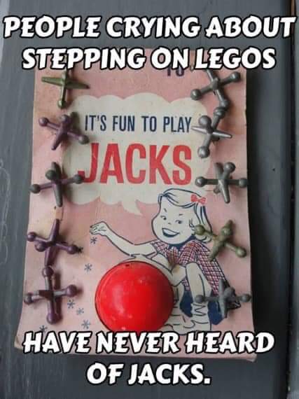 1950s jacks - People Crying About Stepping Onlegos It'S Fun To Play Jacks Have Never Heard Of Jacks.