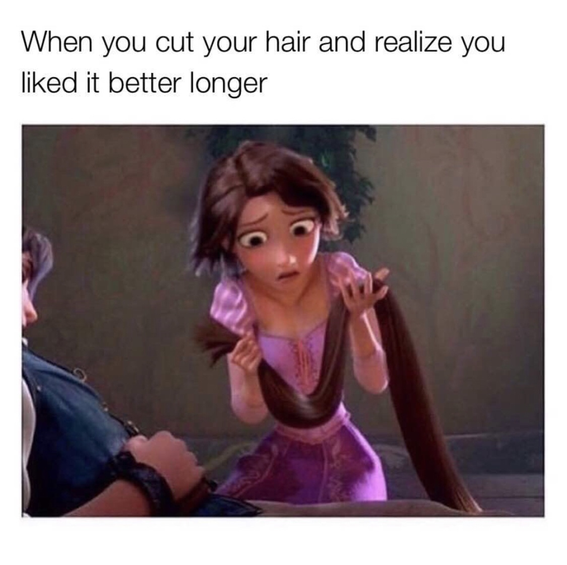 just a trim meme - When you cut your hair and realize you d it better longer