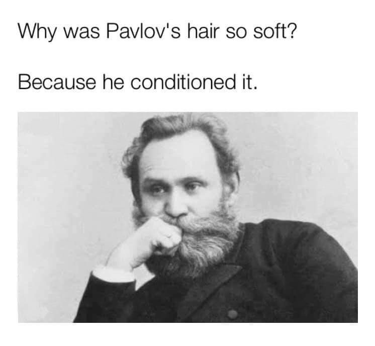 ivan pavlov - Why was Pavlov's hair so soft? Because he conditioned it.