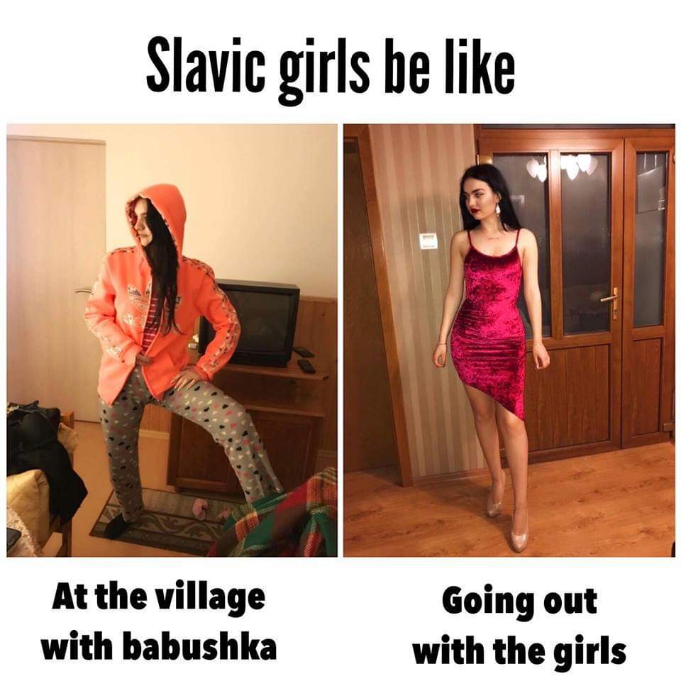 shoulder - Slavic girls be At the village with babushka Going out with the girls