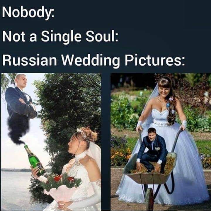 Nobody. Not a Single Soul Russian Wedding Pictures