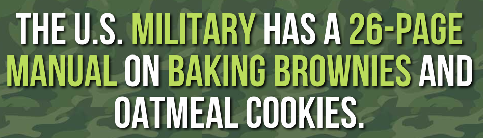 iglesia josue - The U.S. Military Has A 26Page Manual On Baking Brownies And Oatmeal Cookies.