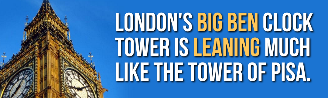 big ben - London'S Big Ben Clock Tower Is Leaning Much The Tower Of Pisa.