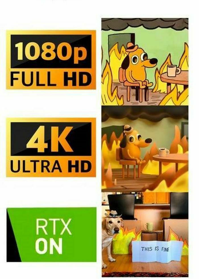 cartoon - 1080p Full Hd Peter 4K Ultra Hd Rtx On This Is Fine