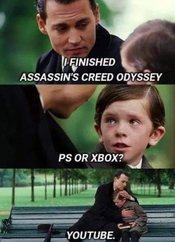 real analysis memes - I Finished Assassin'S Creed Odyssey Ps Or Xbox? Youtube.
