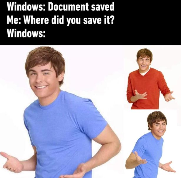music memes orchestra - Windows Document saved Me Where did you save it? Windows