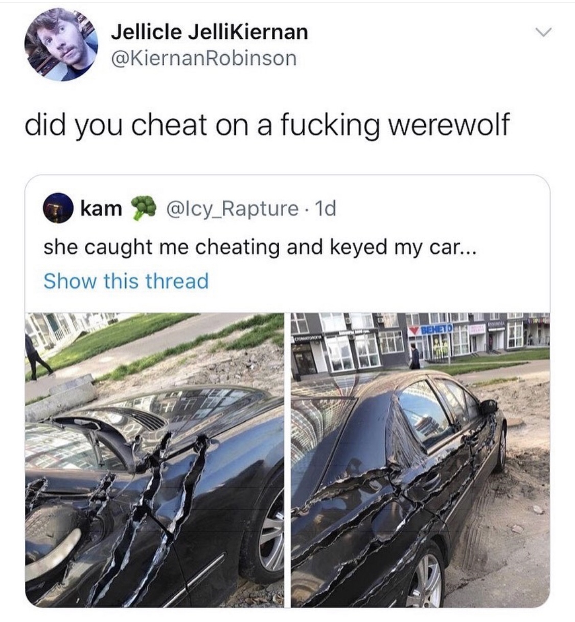 werewolf gf - Jellicle JelliKiernan did you cheat on a fucking werewolf kam 1d she caught me cheating and keyed my car... Show this thread