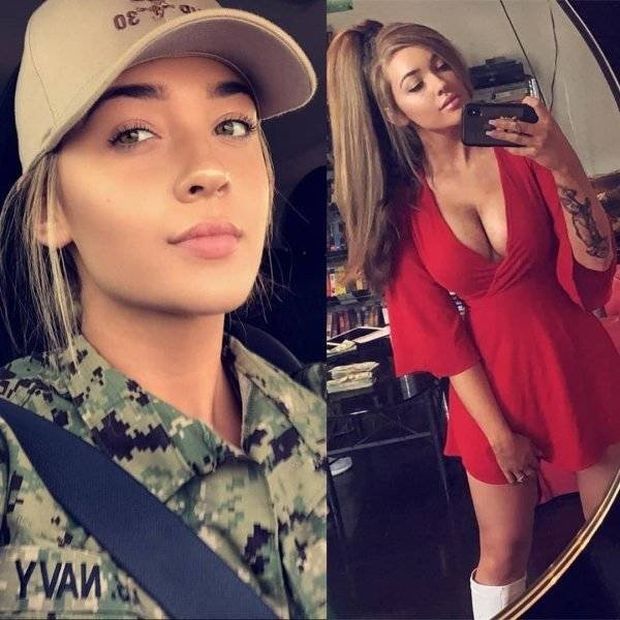 21 Women Who Look Good In Uniform And Even Better Without It