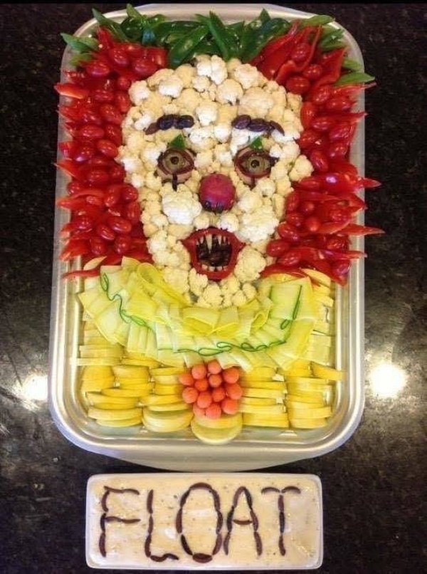 clown veggie tray - Float