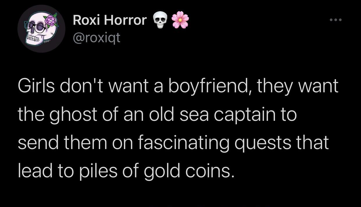 batman twitter jokes - Roxi Horror Girls don't want a boyfriend, they want the ghost of an old sea captain to send them on fascinating quests that lead to piles of gold coins.