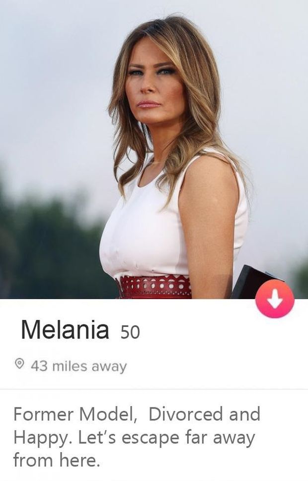melania trump - Melania 50 43 miles away Former Model, Divorced and Happy. Let's escape far away from here.