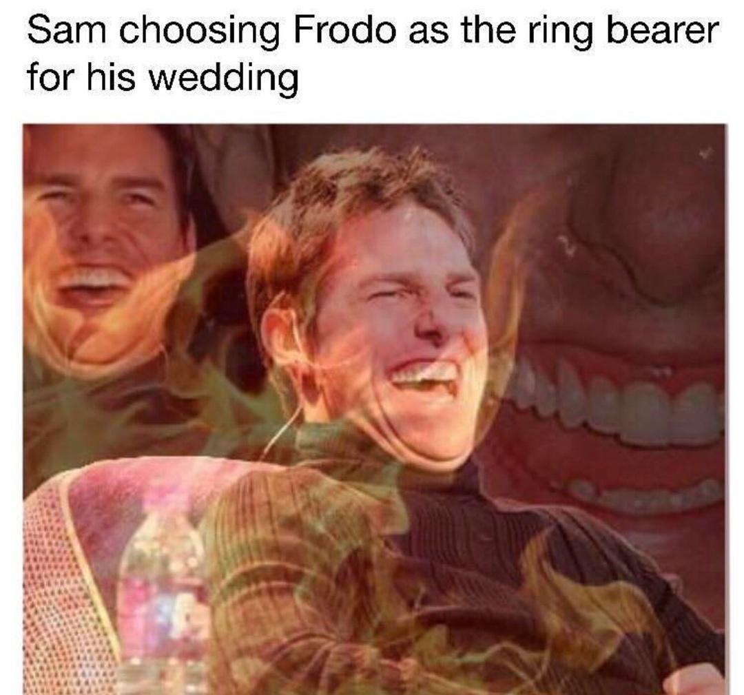 lotr frodo memes - Sam choosing Frodo as the ring bearer for his wedding