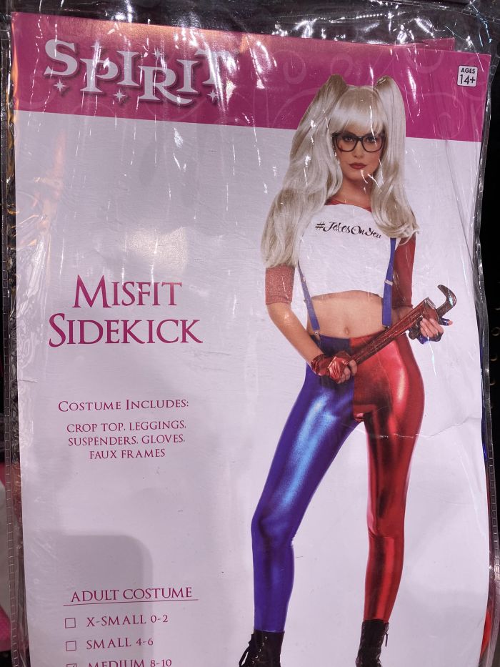 fashion model - Spiri! Ages 14 for Misfit Sidekick Costume Includes Crop Top. Leggings Suspenders Gloves Faux Frames Adult Costume I XSmall 02 Small 46 Medulim 810