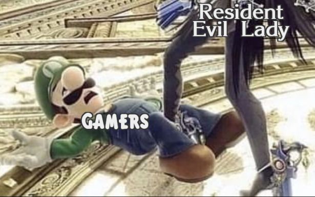 gaming-memes cartoon - Resident Evil Lady Gamers